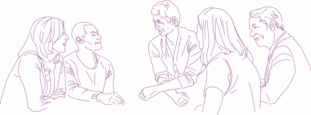Personnes en discussion