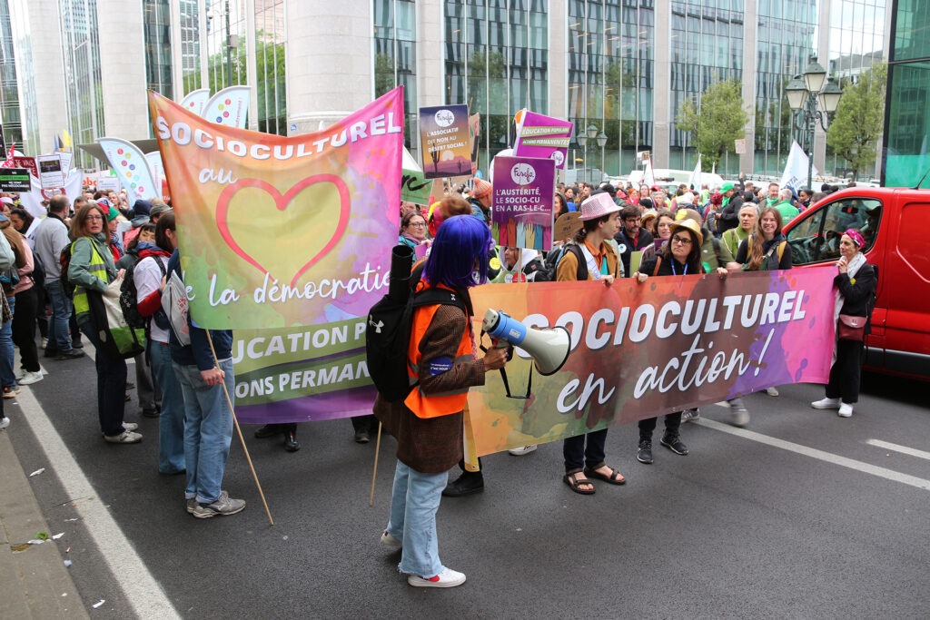 Manifestation du non marchand, Bruxelles, 22-05-2025