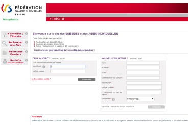 Capture d'écran de la plateforme SUBside