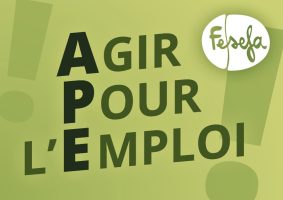 Visuel avec le logo de la FESEFA et le slogan "Agir Pour l'Emploi"